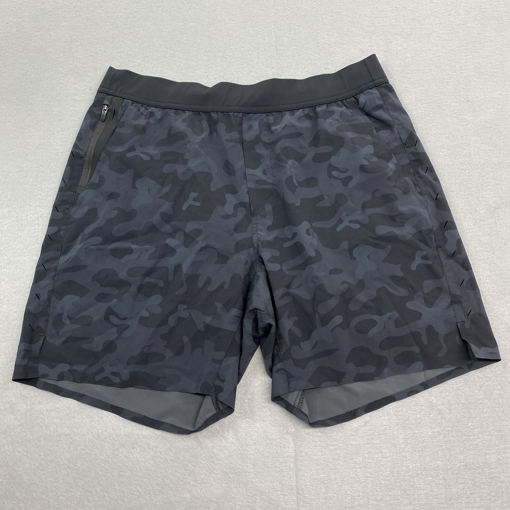 Ten Thousand Shorts Mens Large Black Camo Interval Short Drawstring Gym Training
